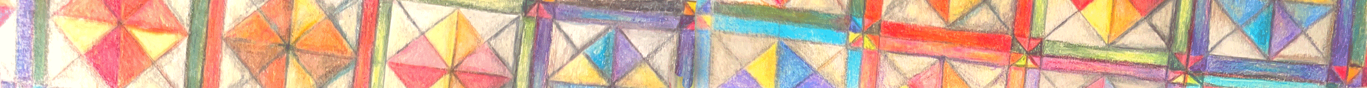 Colorful tile in colored pencils